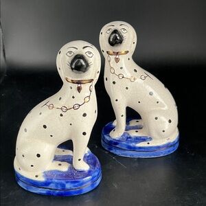 Antique Staffordshire Dog Pair, 19th Century